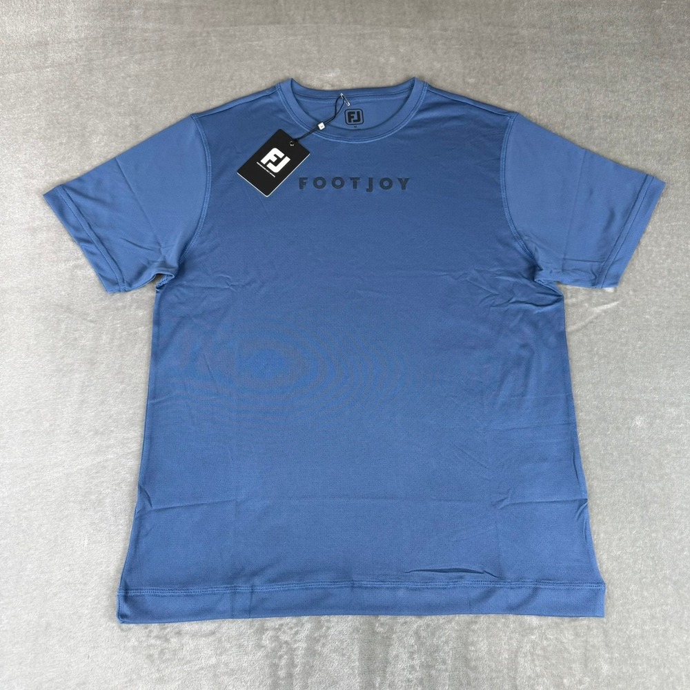 Footjoy FJ Workout Tee T-Shirt Mens Medium Ink Blue Stretch Golf $65 New NWT